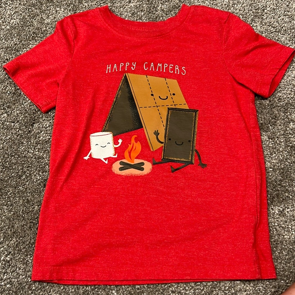 Happy Campers tshirt cat and Jack size 5T